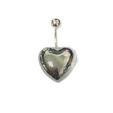 Heart Belly Button Rings 925 Sterling Silver Love Navel Piercing