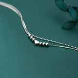 Heart Bracelet Silver 925 Anklet Box Bead Chain Love Gift