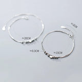 Heart Bracelet Silver 925 Anklet Box Bead Chain Love Gift