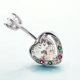 Heart Piercing Belly Button Rings Love 925 Sterling Silver Women Jewelry