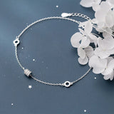 925 Silver Anklet for Women with Zircon Decoration