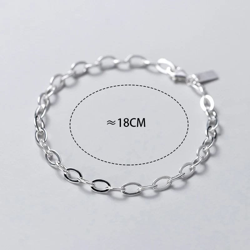 925 Sterling Silver Anklet for Women, Simple Style Gift
