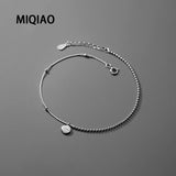 Real Silver 925 Anklet Bracelet for Women Beach Accessories