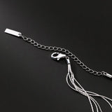925 Silver Multilayer Snake Chain Necklace Adjustable
