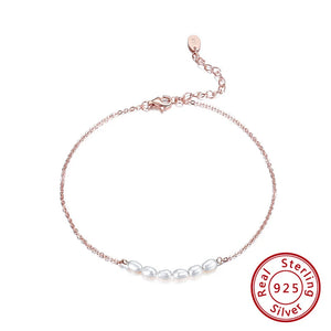 925 Silver Barefoot Sports Anklet Women's Foot Chain