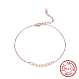 925 Silver Barefoot Sports Anklet Women's Foot Chain
