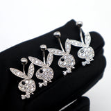 Rabbit Belly Button Rings Silver 925 Body Jewelry Zircon Woman