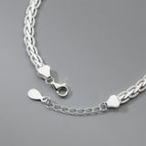S925 Silver Corrugated Braided Bracelet Women's Hand Jewelry