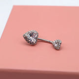 Silver 925 Love Piercing Heart-Shaped Women Jewelry Belly Button Rings