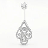 Sterling 925 Smart Belly Button Piercing Body Jewelry for Women