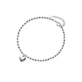 925 Sterling Silver Love Pendant Ankle Chain Foot Bracelet for Women