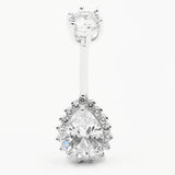 925 Sterling Silver Belly Button Ring Zircon Body Piercing