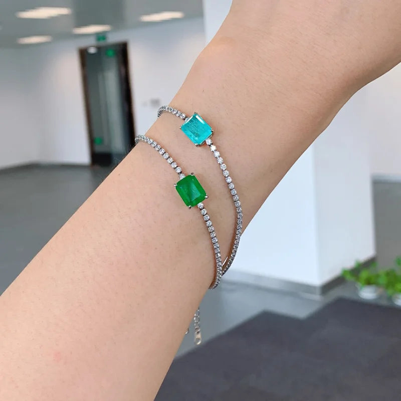 Vintage Boho Tourmaline Stone Bangle Bracelet for Women Gift Jewelry