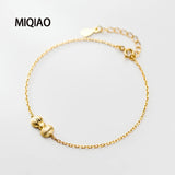 Bow Ankle 925 Sterling Silver Golden Bracelet Leg Chain Foot Jewelry