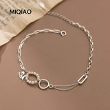 S925 Silver Pearl Tulip Flower Circle Anklet Bracelet