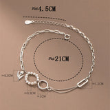 S925 Silver Pearl Tulip Flower Circle Anklet Bracelet