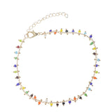 Colorful Crystal Rhinestone Drop Anklet for Women
