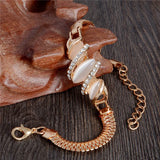 Crystal Cat's Eye Stone Bracelet