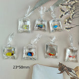 10pcs Coral Fish Bag Resin Charms Ocean Pendant Earring Keychain Jewelry Making
