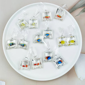 10pcs Coral Fish Bag Resin Charms Ocean Pendant Earring Keychain Jewelry Making