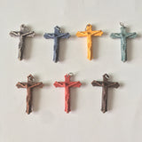 Religious Cross Pendant Variety Pack - 72pcs & 36pcs - Wooden & Resin Crosses