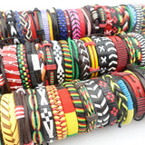 10pcs Colorful Leather Bracelets Mix Styles Party Favor Gift Jewelry
