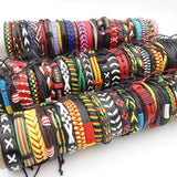 10pcs Colorful Leather Bracelets Mix Styles Party Favor Gift Jewelry