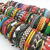 10pcs Colorful Leather Bracelets Mix Styles Party Favor Gift Jewelry