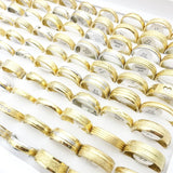20pcs Stainless Steel Golden Plated Wedding Bands Couple Ring