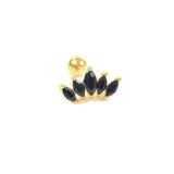 Crystal Zircon Crown Butterfly Lightning Stud Earrings 925 Silver
