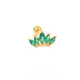 Crystal Zircon Crown Butterfly Lightning Stud Earrings 925 Silver