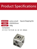 Square Dapping Block Jewelry Doming Tool 25mm 38mm 50mm 60mm
