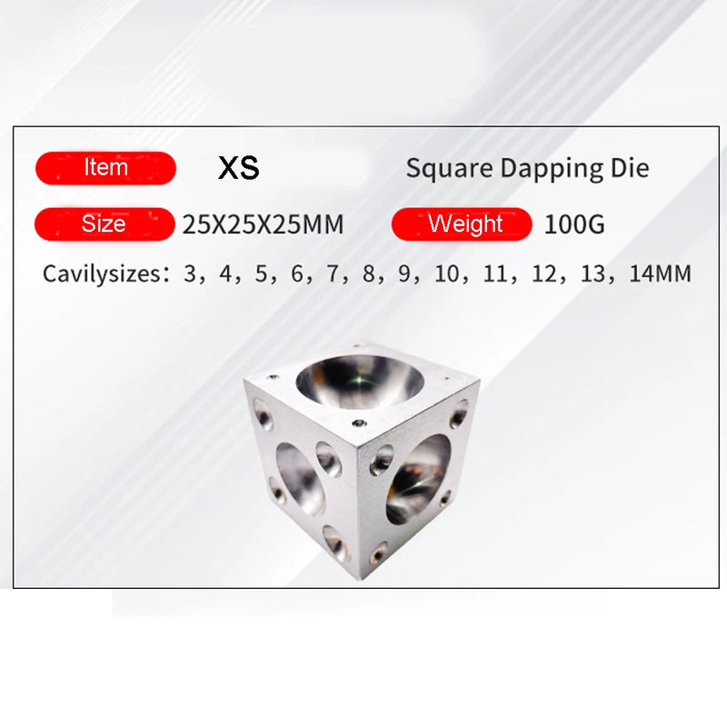 Square Dapping Block 25mm Jewelry Doming Tool