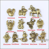 Vintage Bronze Chinese Zodiac Pendant DIY Jewelry Findings