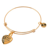 Always in my heart Charm Adjustable Memorial Urn Bracelet