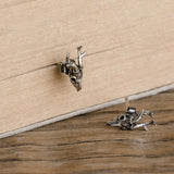 925 Silver Deer Skull Stud Earring Street Style Ear Pin