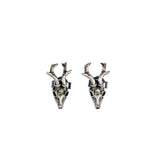 925 Silver Deer Skull Stud Earring Street Style Ear Pin