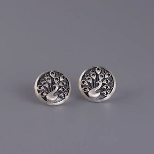 925 Silver Peacock Stud Earring Chinese Style Ear Pin Fine Jewelry