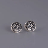 925 Silver Peacock Stud Earring Chinese Style Ear Pin Fine Jewelry