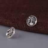 925 Silver Peacock Stud Earring Chinese Style Ear Pin Fine Jewelry