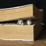 925 Sterling Silver Skull Pendant Drop Earring Street Punk Style