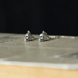 925 Sterling Silver Skull Pendant Drop Earring Street Punk Style