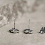 925 Silver Chameleon Skull Stud Earrings Gothic Jewelry