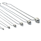 925 Sterling Silver Skull Pendant Necklace Men Women Accessories