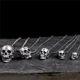 925 Sterling Silver Skull Pendant Necklace Men Women Accessories