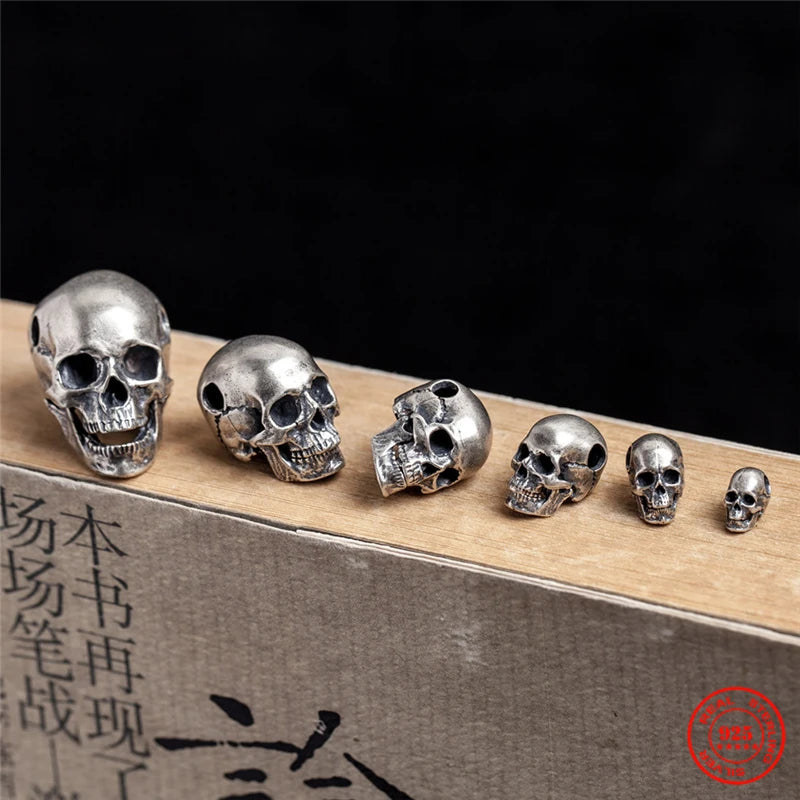 925 Sterling Silver Skull Pendant Necklace Men Women Accessories