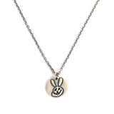 925 Sterling Silver Bunny Coin Pendant Necklace Punk Style