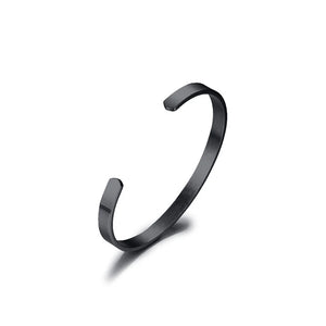 Minimalist Stainless Steel Cuff Bracelet Adjustable Jewelry Gift