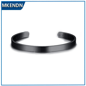 Minimalist Stainless Steel Cuff Bracelet Adjustable Jewelry Gift