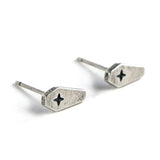 925 Silver Death Cross Coffin Stud Earrings Gothic Jewelry